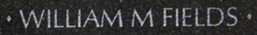 fields's name engraved in the Wall